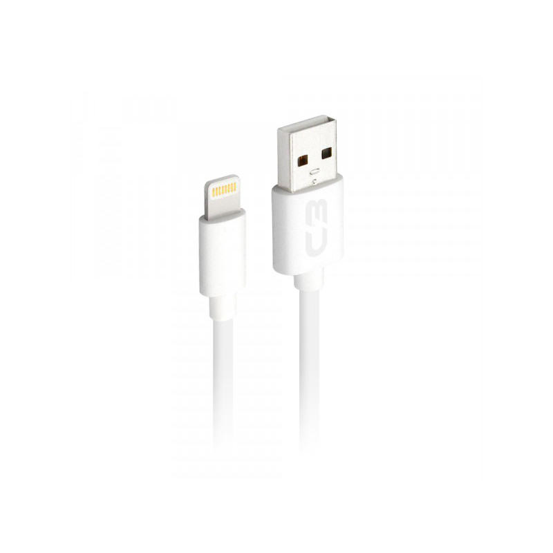 cabo-usb-lightning-20a-10m-cbl10wh-para-ios-c3-tech