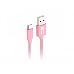 cabo-usb-tipo-c-2a-1m-cbc11pk-para-android-c3-tech