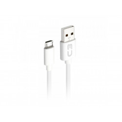 cabo-usb-micro-usb-2a-1m-cbm1wh-para-android-c3-tech