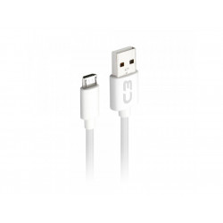 cabo-usb-micro-usb-2a-2m-cbm21wh-para-android-c3-tech