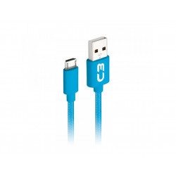 cabo-usb-micro-usb-2a-1m-cbm11bl-para-android-c3-tech