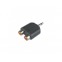 adaptador jack rca x 2 jack rca tblack 10 un