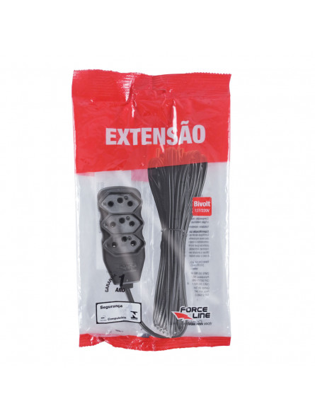 extensao-3-tomadas-slim-tripolar-preto-10m-force-line