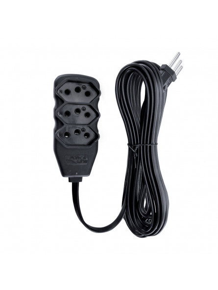 extensao-3-tomadas-slim-tripolar-preto-10m-force-line