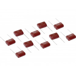 capacitor poliester 3.3uf 250v vermelho vinik 10 un