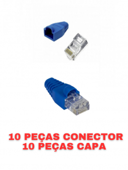 KIT 10 CONECTOR RJ45 CAT5E...