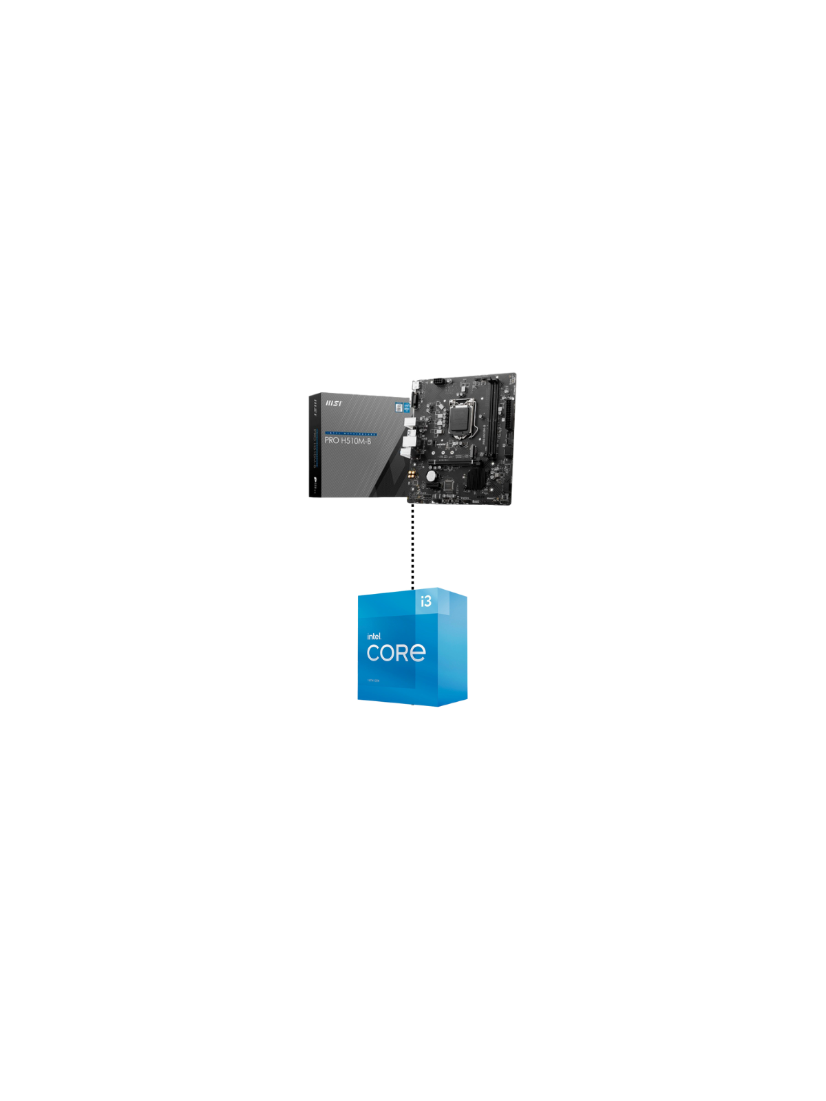 KIT PLACA MÃE MSI COM PROCESSADOR I3-10105