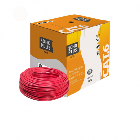cabo-lan-utp-cat6-24-awg-4-pares-35m-vermelho-claro-soho-plus