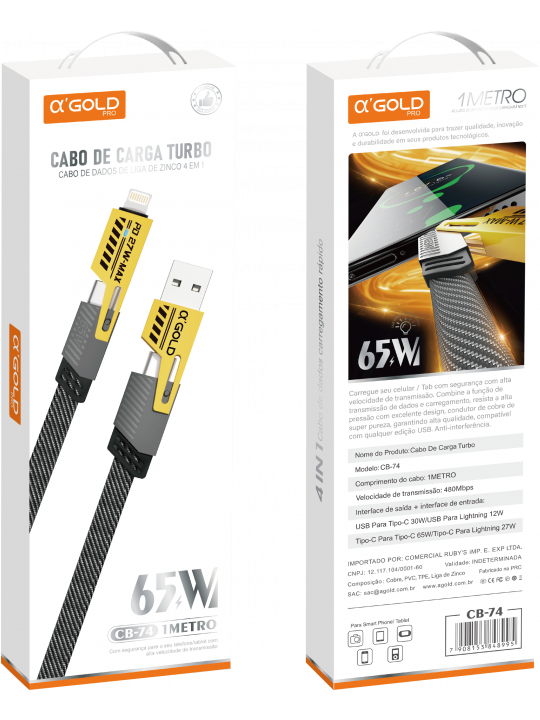 cabo-usb-para-tipoc-1m-65w-cb74-agold