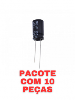 capacitor eletrolitico 100uf 100v vinik 10 un