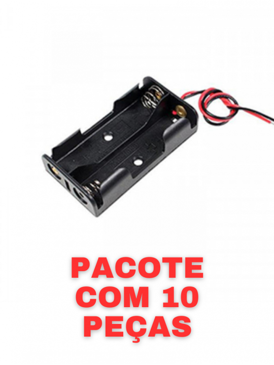 suporte 2 pilhas aa tipo canoa  tblack 10 un