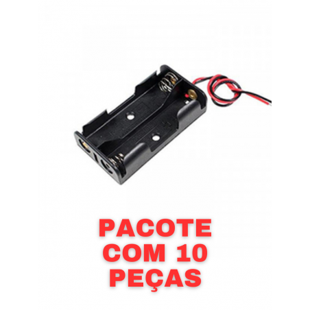 suporte 2 pilhas aa tipo canoa  tblack 10 un