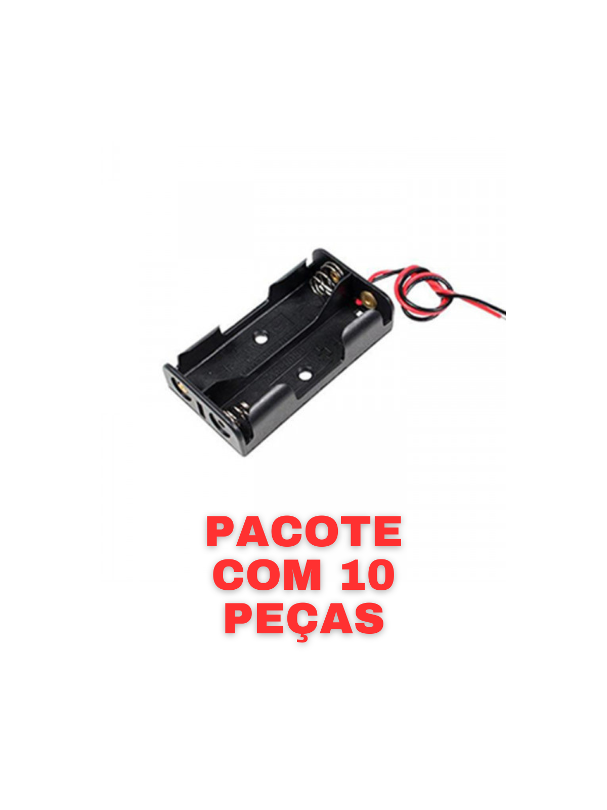 suporte 2 pilhas aa tipo canoa  tblack 10 un