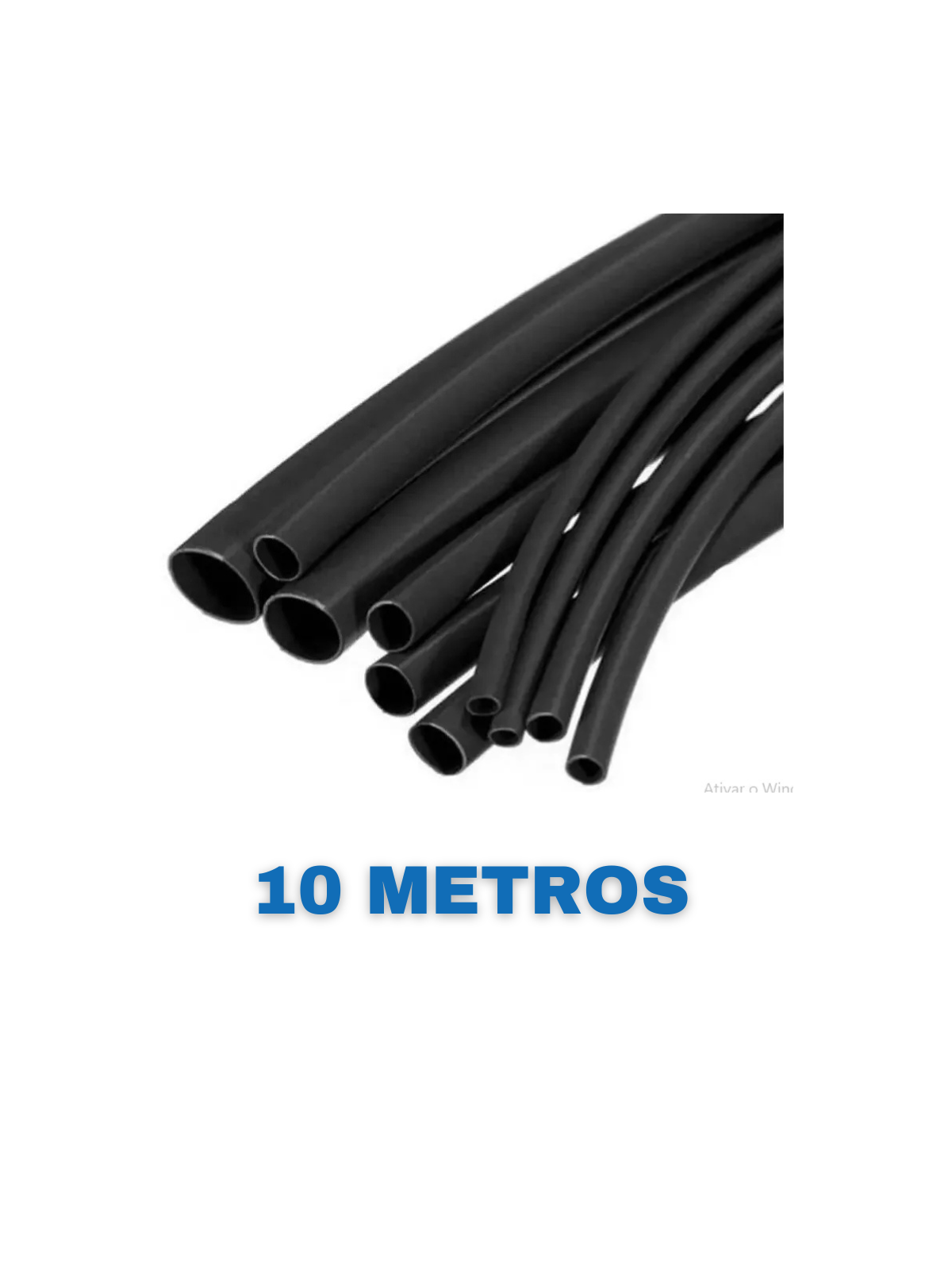 espaguete termo retratil 8.0mm preto 10 un