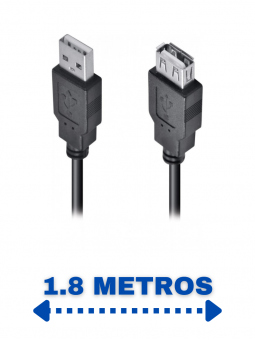 cabo extensor usb 2.0 uamaf-18 vinik 10 un