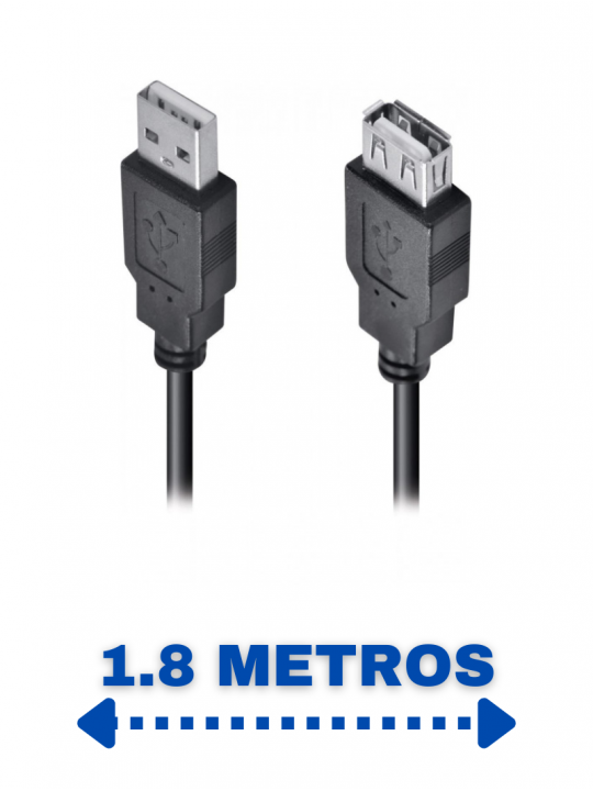 cabo extensor usb 2.0 uamaf-18 vinik 10 un
