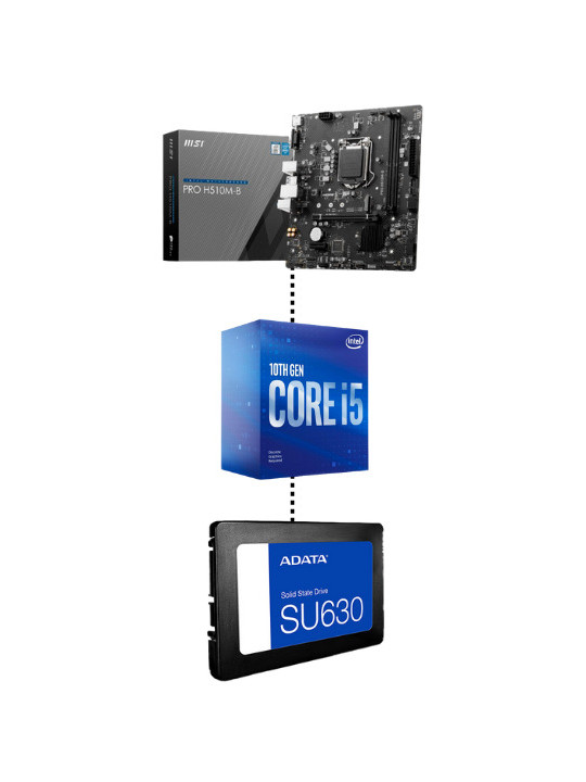KIT PLACA MÃE MSI COM PROCESSADOR I5-10400 + SSD 240GB