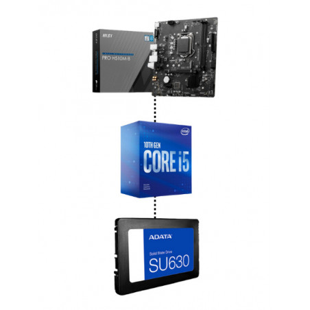 KIT PLACA MÃE MSI COM PROCESSADOR I5-10400 + SSD 240GB