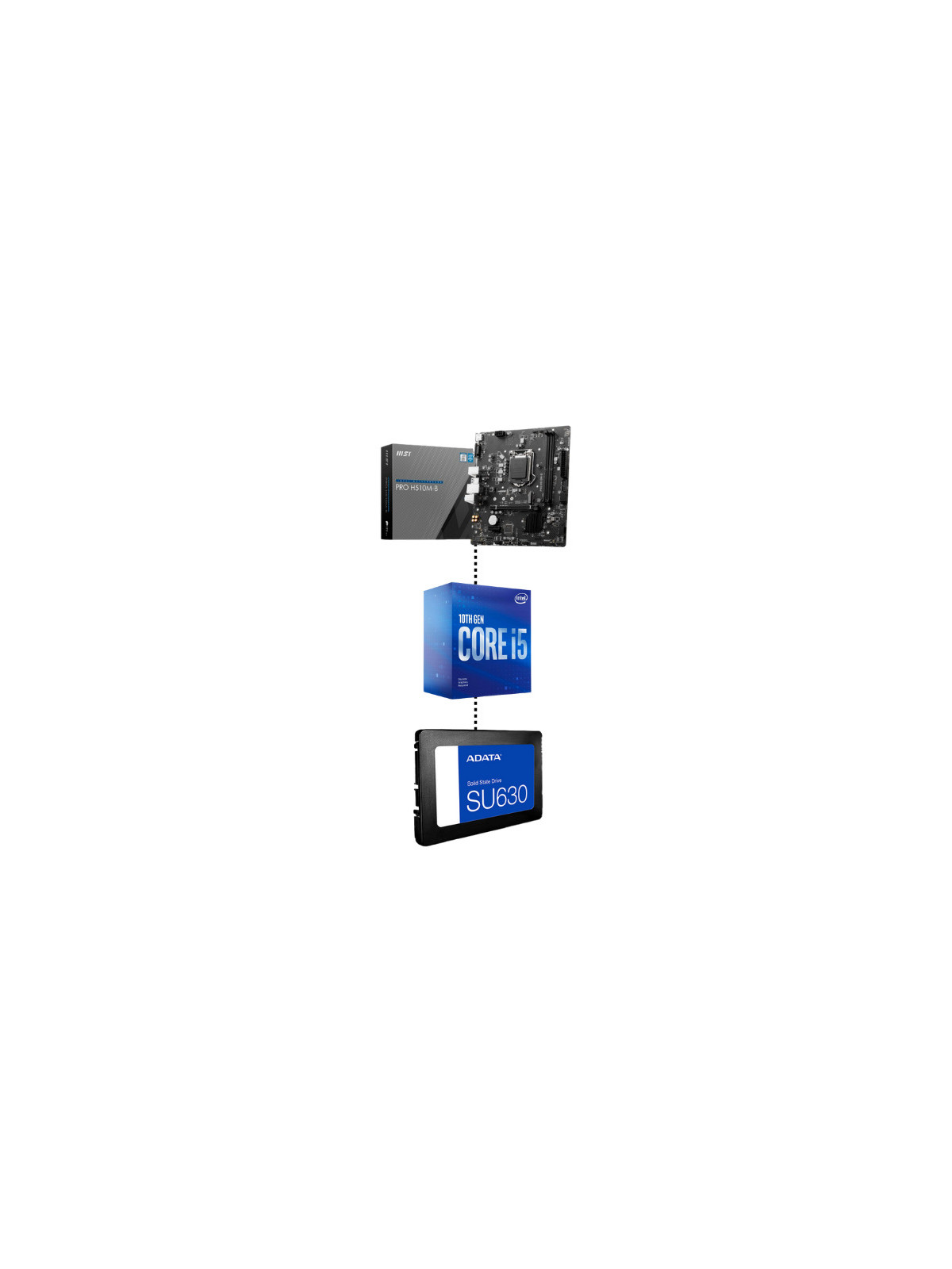 KIT PLACA MÃE MSI COM PROCESSADOR I5-10400 + SSD 240GB