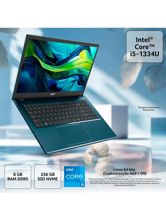 notebook-ag1551p54ev-core-i51334u-46ghz-8gb-ssd-256gb-tela-156-linux-acer