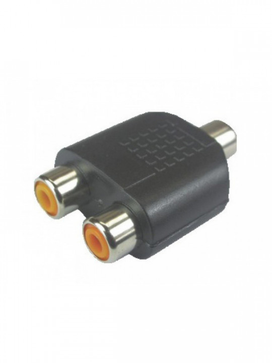 adaptador jack rca x 2 jack rca tblack 10 un