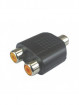 adaptador jack rca x 2 jack rca tblack 10 un