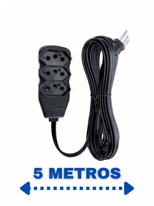 extensao-3-tomadas-slim-tripolar-preto-5m-force-line