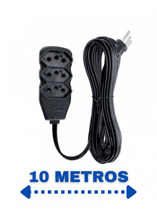 extensao-3-tomadas-slim-tripolar-preto-10m-force-line