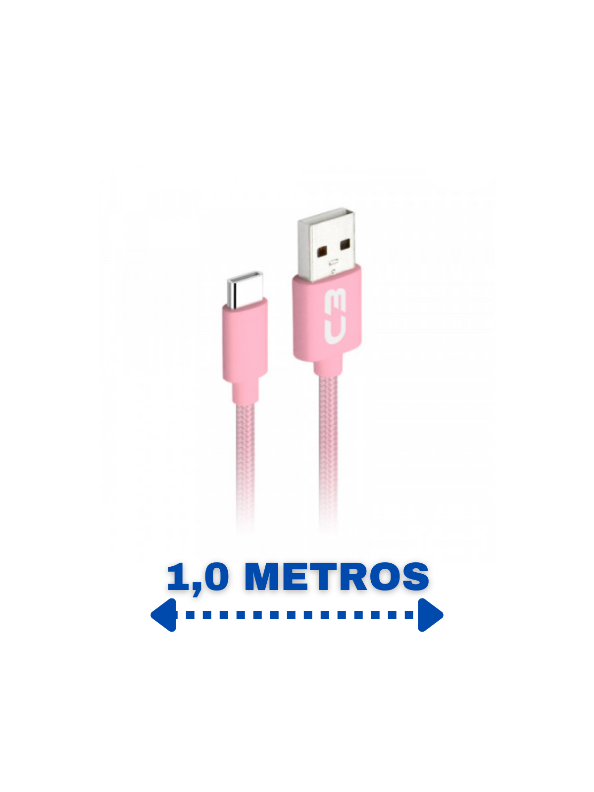 cabo-usb-tipo-c-2a-1m-cbc11pk-para-android-c3-tech