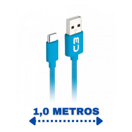 cabo-usb-tipo-c-2a-1m-cbc11bl-para-android-c3-tech