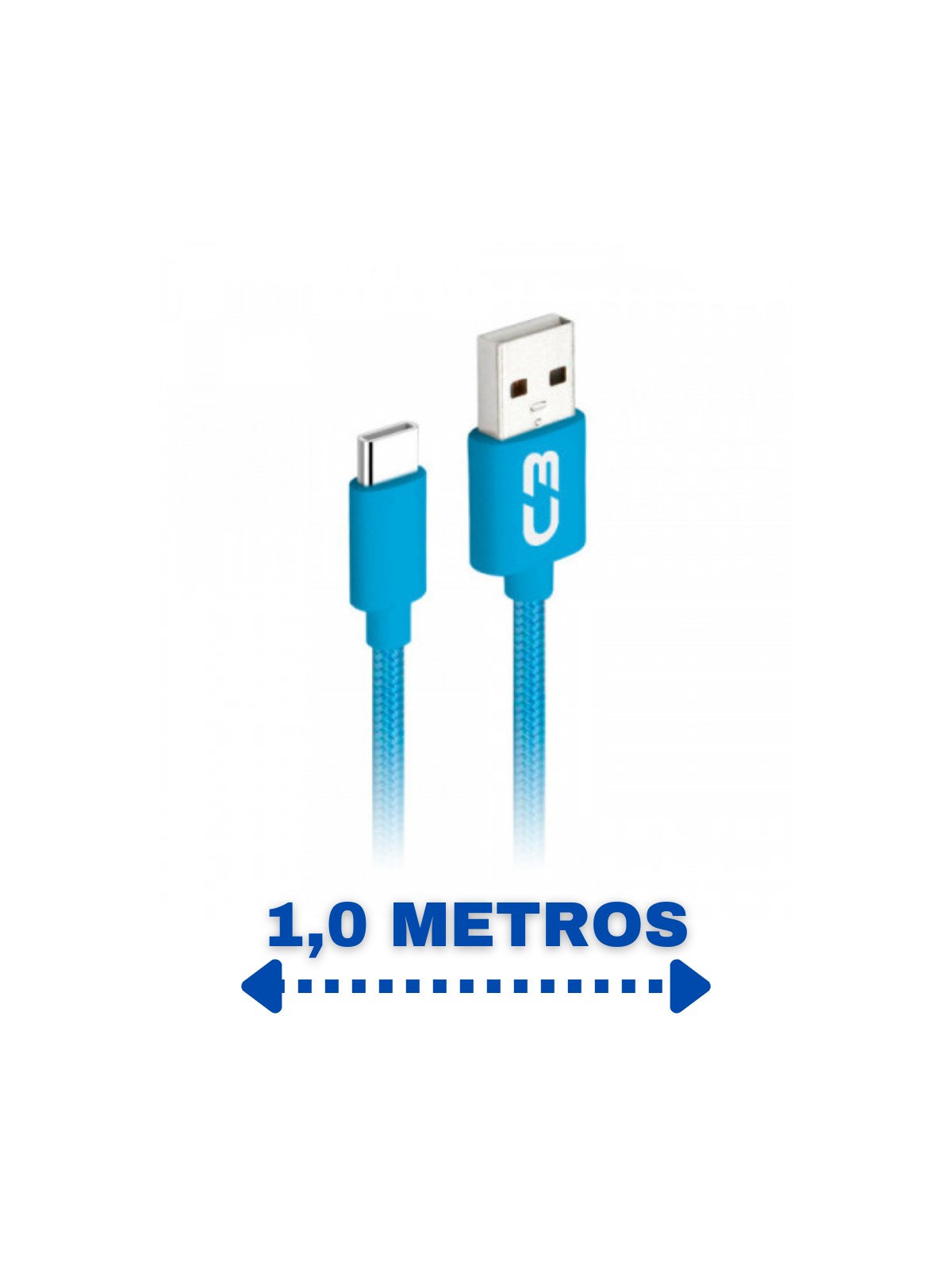 cabo-usb-tipo-c-2a-1m-cbc11bl-para-android-c3-tech