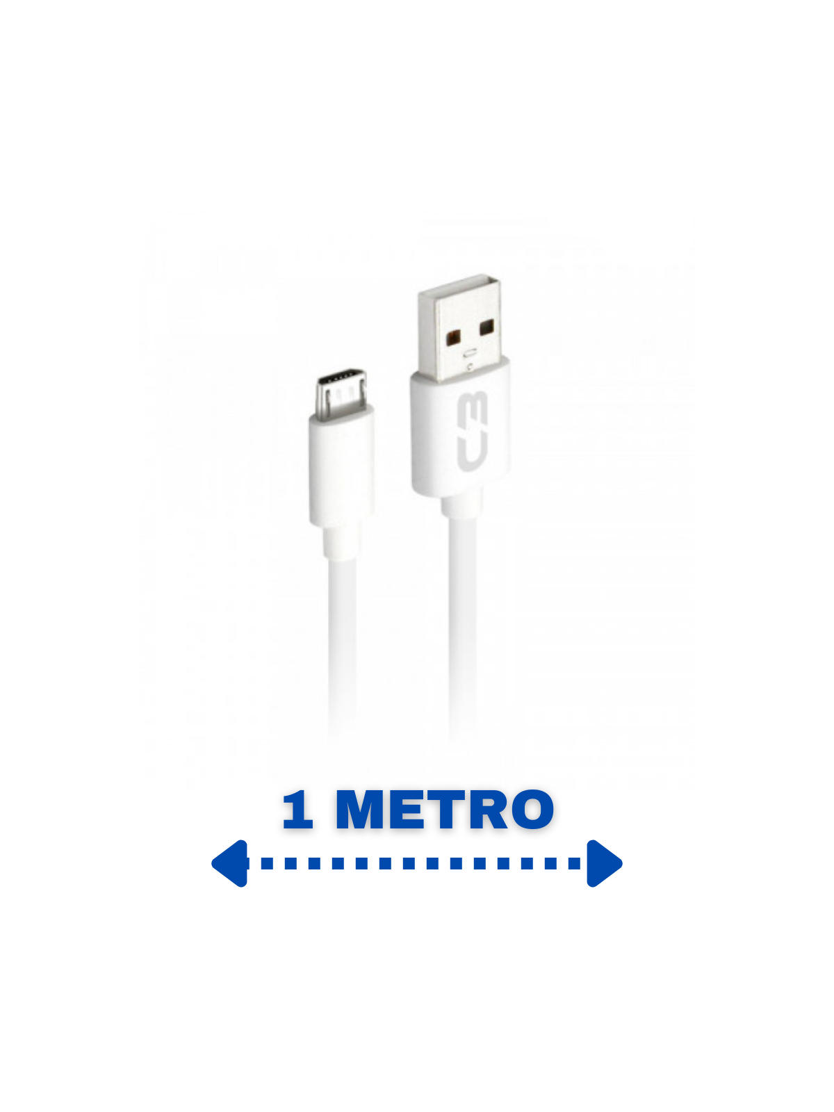 cabo-usb-micro-usb-2a-1m-cbm1wh-para-android-c3-tech