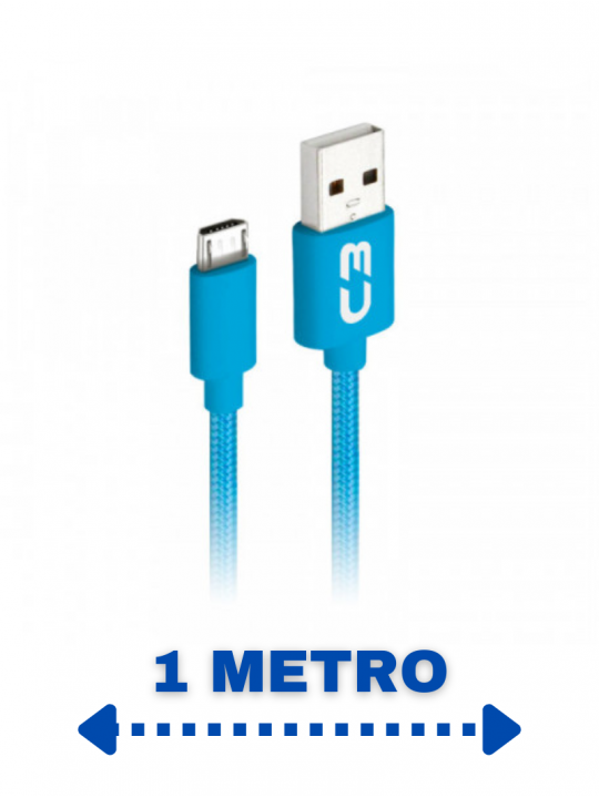 cabo-usb-micro-usb-2a-1m-cbm11bl-para-android-c3-tech