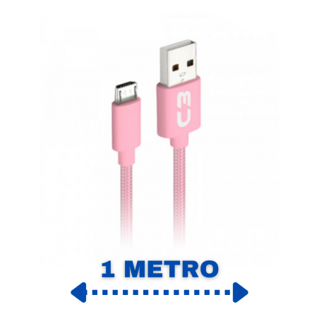cabo-usb-micro-usb-2a-1m-cbm11pk-para-android-c3-tech
