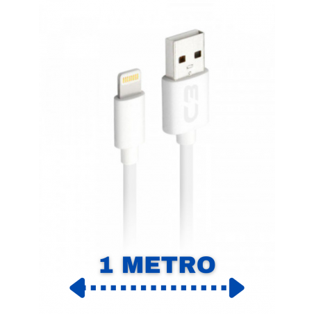 cabo-usb-lightning-2a-1m-cbl1wh-para-ios-c3-tech