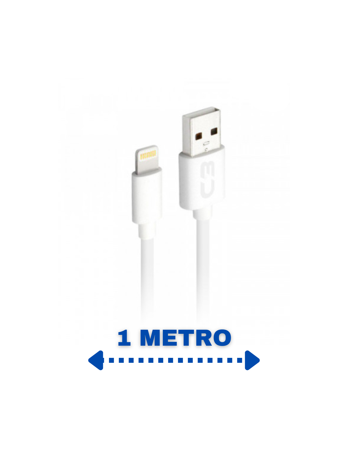 cabo-usb-lightning-20a-10m-cbl10wh-para-ios-c3-tech