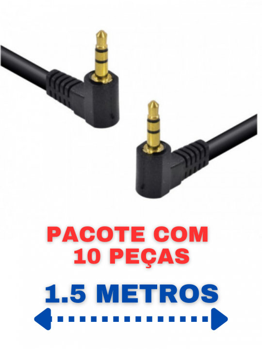 cabo de audio p2 x p2 3.5 estereo 1.5 metros 35sa90-15 vinik 10 un