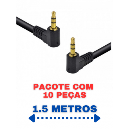cabo de audio p2 x p2 3.5 estereo 1.5 metros 35sa90-15 vinik 10 un