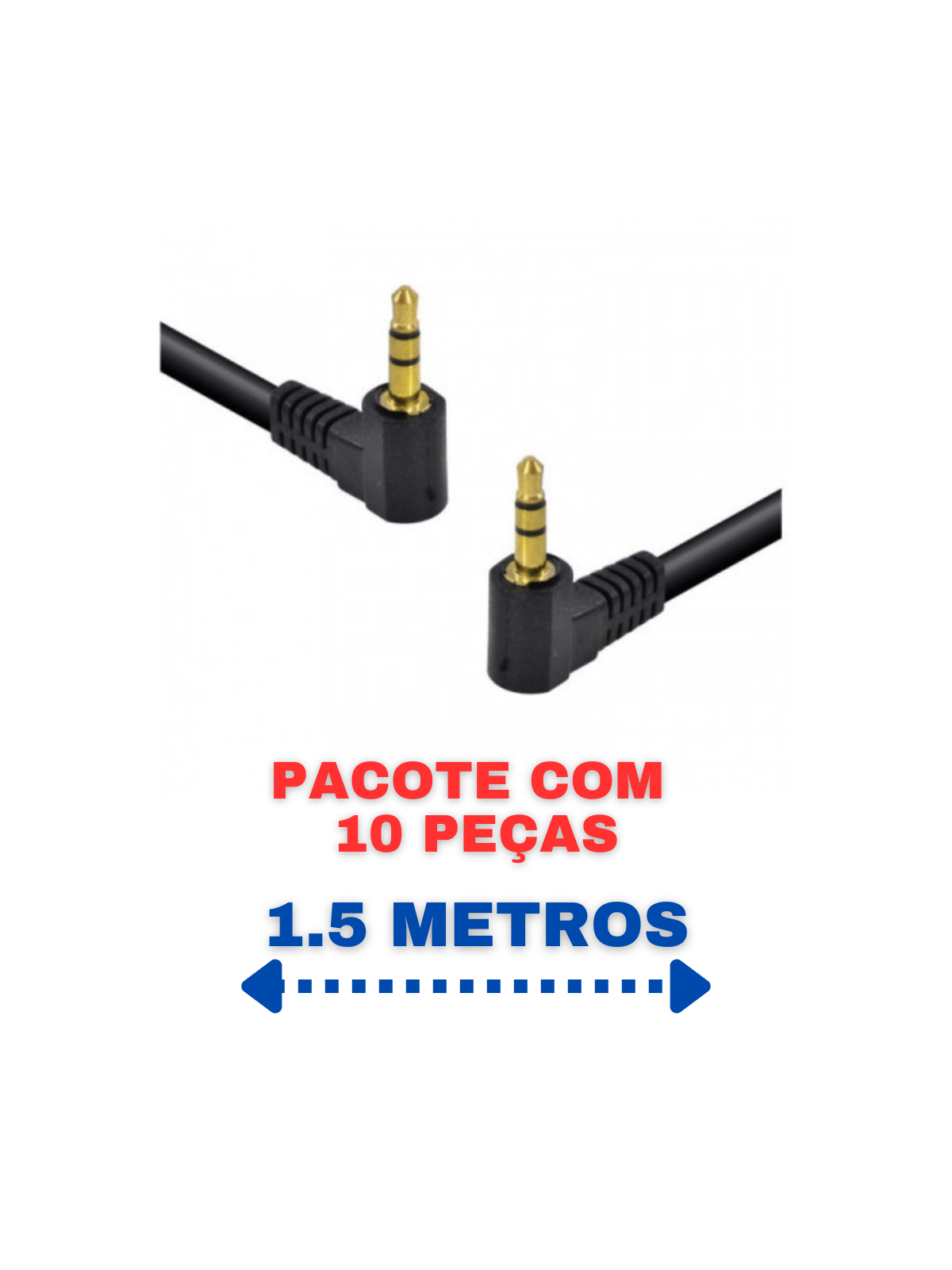 cabo de audio p2 x p2 3.5 estereo 1.5 metros 35sa90-15 vinik 10 un