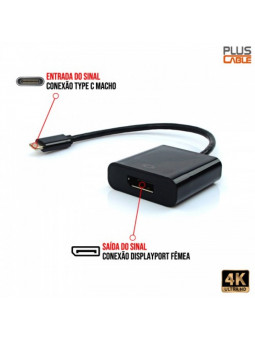 adaptador-usb-tipoc-para-displayport-adp34bk-plus-cable