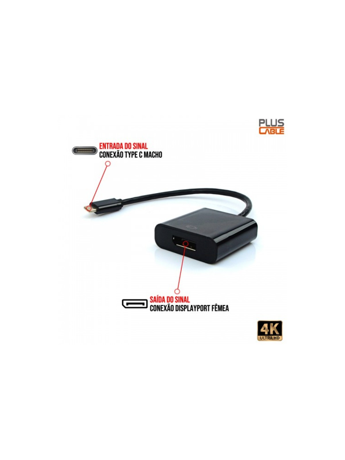 adaptador-usb-tipoc-para-displayport-adp34bk-plus-cable