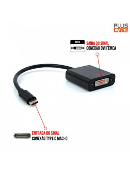 adaptador-usb-tipoc-para-dvi-adp31bk-plus-cable
