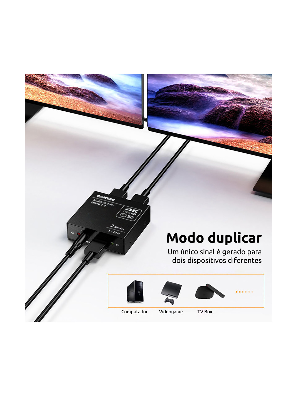 multiplicador-de-video-hdmi-2-saidas-4k-9285-comtac