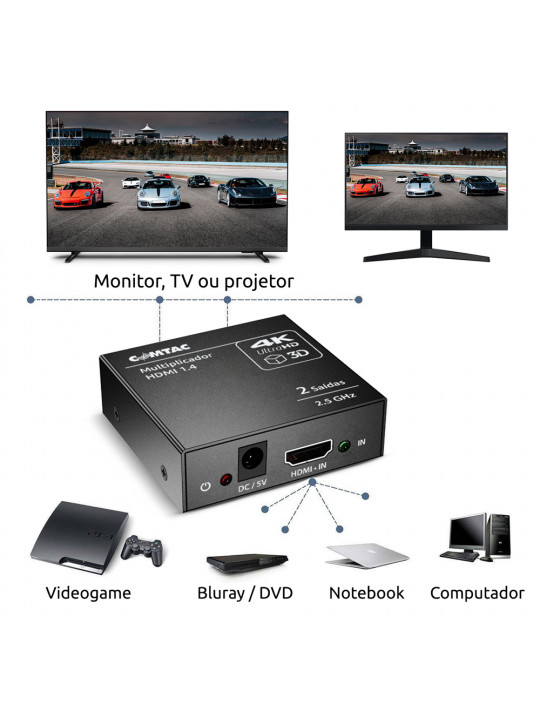 multiplicador-de-video-hdmi-2-saidas-4k-9285-comtac
